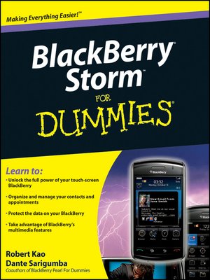 cover image of BlackBerry Storm For Dummies